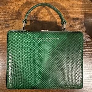 Brandon Blackwood authentic python leather trunk bag